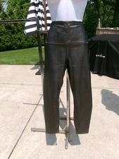 NWT 90 DEGREES BY REFLEX GUNMETAL LEATHERETTE PANTS XL