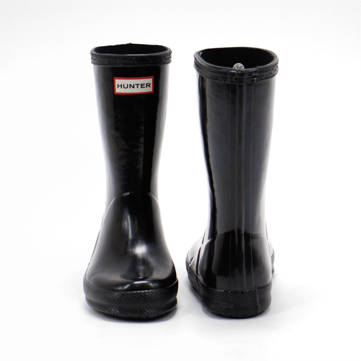 Hunter Original First Gloss Rain Boots Toddler Rubber Boots Black