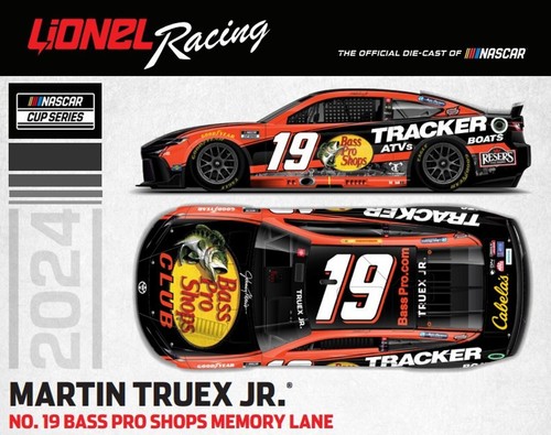 MARTIN TRUEX JR 2024 "MEMORY LANE" BASS PRO SHOPS 1/24 ARC DIECAST - Picture 6 of 11