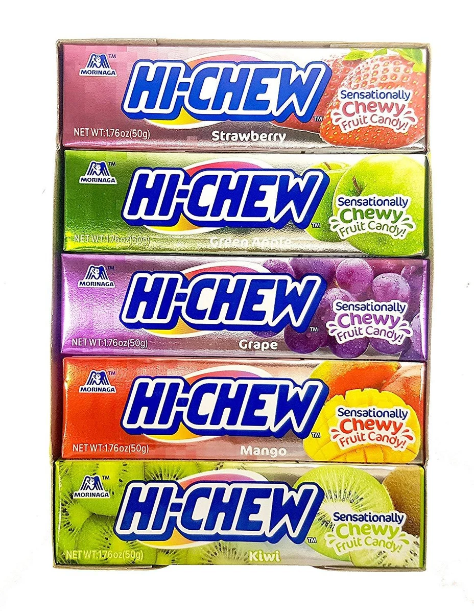 Morinaga Hi Chew Candy Assorted Strawberry Kiwi Grape Mango Apple