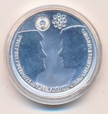 Netherlands 10 Euro 2002 Wedding Willem & Maxima 17.8g Silver 925 79.52 per troy oz