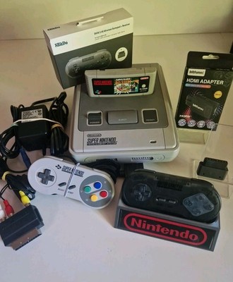 Super Nintendo One-Chip-Konsole snes-Grau/ Controller-Bitfunx/Lesen-TOP   