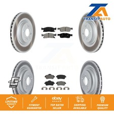 Coat Disc Brake Rotors Semi-Metallic Pad Front Rear Kit For Mercedes-Benz GLE400