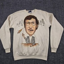VTG Letterman Sweatshirt Mens Large Airspray Caricature New York Street Art USA