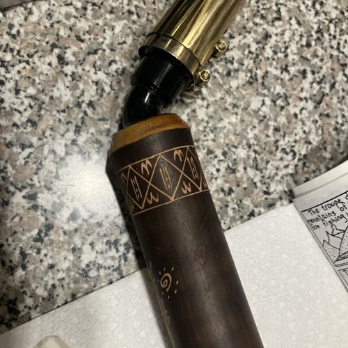 Bamboo Sax 101Saxophone With Leather Bag Carved Burned 2005 Erik The Flutemaker - Picture 13 of 17