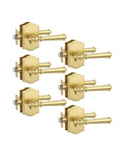 Asidrama 6 Pack Gold Privacy Door Handles, Brush Gold Door Lever with Door Kn...