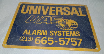 Vintage Original Universal Security Sign Alarm Systems from Los Angeles Area 213