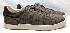 Men's Coach Clip Low Top Sneaker In Signature Canvas - Khaki - Size 13 - New
