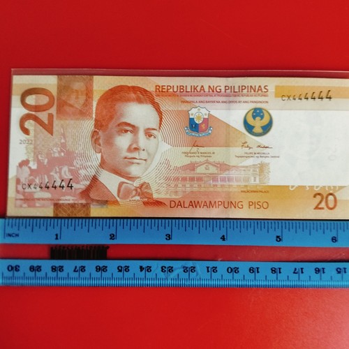 Same Serial Solid CX444444 Philippines 200 20 New Generation Currency Unc Lot 2 - Bild 16 von 17
