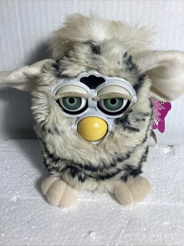 Furby 1998 Zebra Black White Tiger Electronics Vintage Parts Not Working