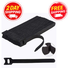 60 Pcs 6in Reusable Cable Ties Hook Loop Cord Organizer Straps