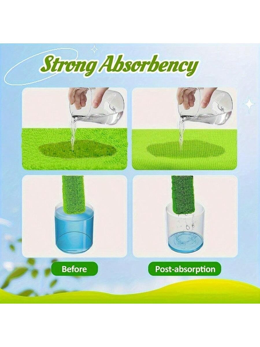 3/6/12 PCS Microfiber Mop Replacement Pads- Washable & Durable Flat Mop Covers