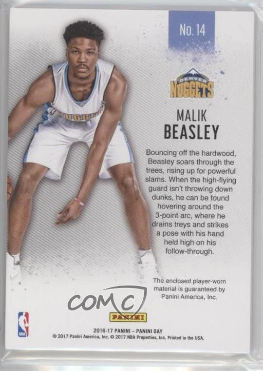 2016-17 Panini Day Material Malik Beasley #14 Rookie RC - Image 2 of 2