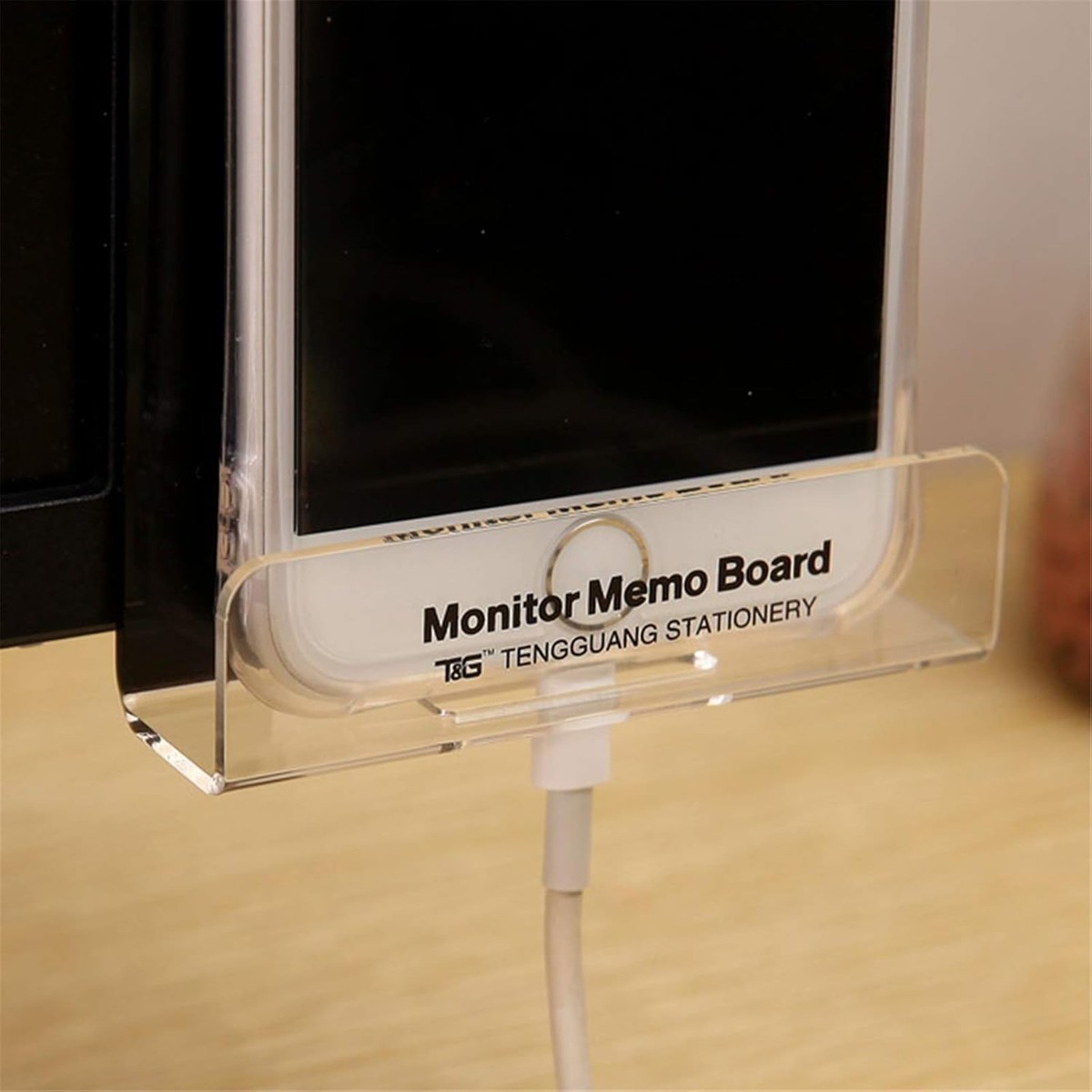 2 Stks Computermonitor Notitiebord, Multifunctioneel Computermonitor Zijpaneel Acryl Helder Monitor Zijpaneel, Plaknotities Telefoonhouder voor Kantoor Thuis Desktop (Links en Rechts