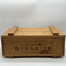 Caja vacía de madera Black Rock Powder Co Dynamite Fire Starter vintage EE. UU.