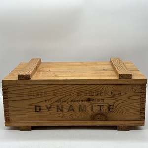 Black Rock Powder Co Dynamite Fire Starter Vintage Wooden Crate Empty Box USA