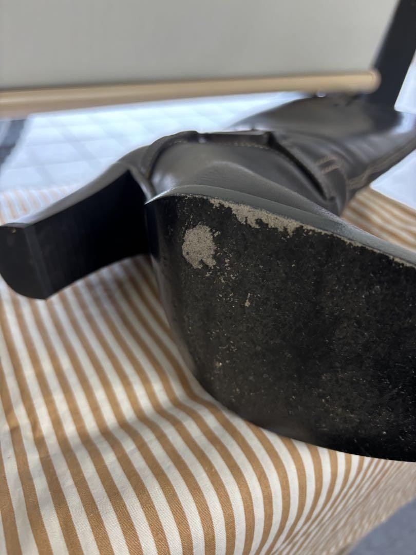 GUCCI Boots Heel Long Leather Black EU35/US5 107375c thumbnail 8