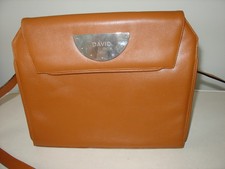 DAVID Leder Damentasche Handtasche Umhängetasche Schultertasche Camel NOSTALGIE