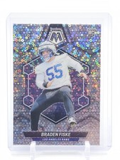BRADEN FISKE 2024 MOSAIC FOOTBALL ROOKIE NO HUDDLE PRIZM #339 RAMS Q7061