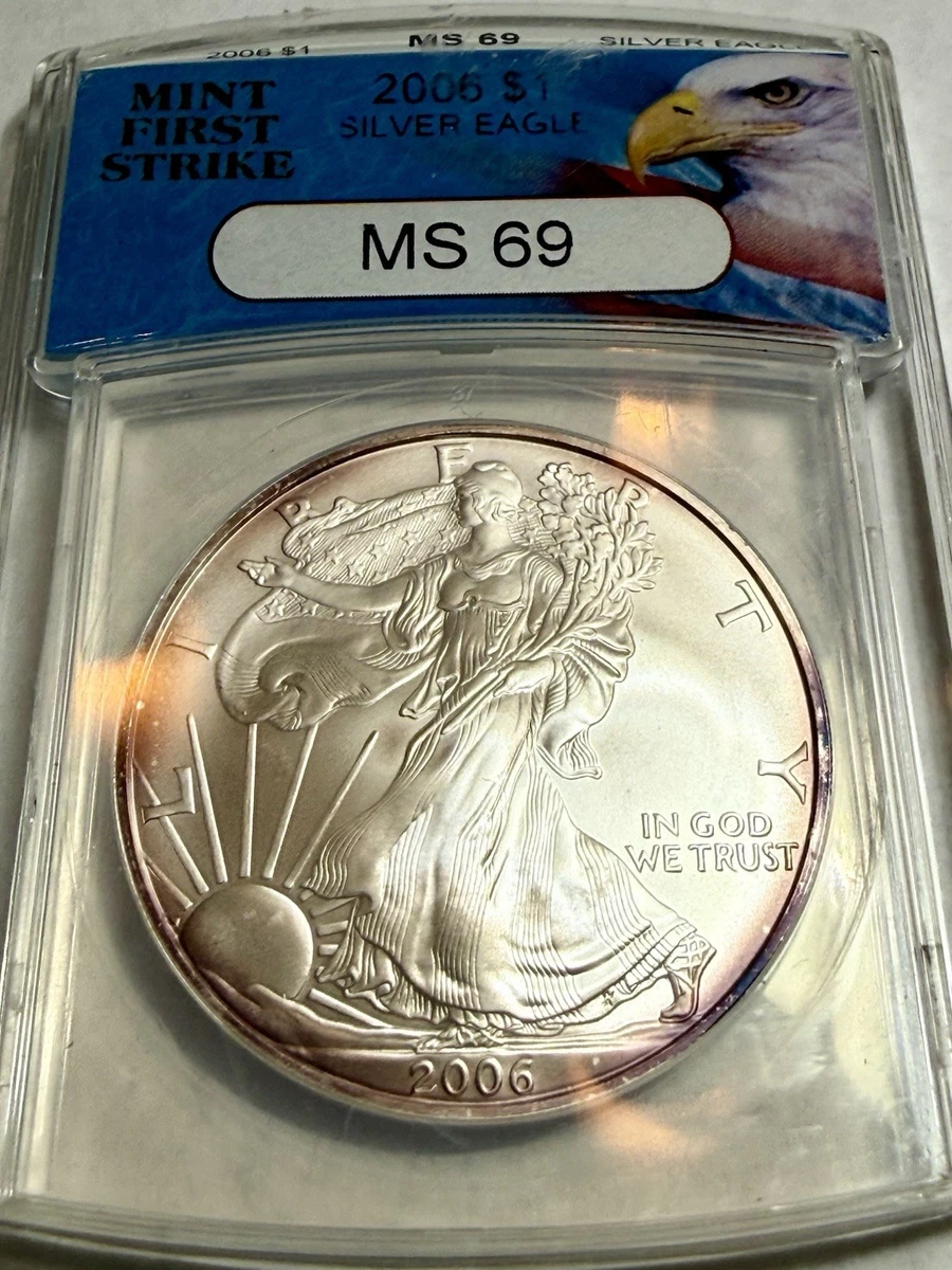 ANACS Certified American Eagle MS 69 Silver Bullion Coins for sale