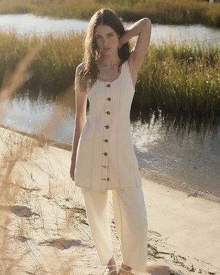NWT $298 Rag & Bone Feather Weight Laney Dress In Ecru Size:6