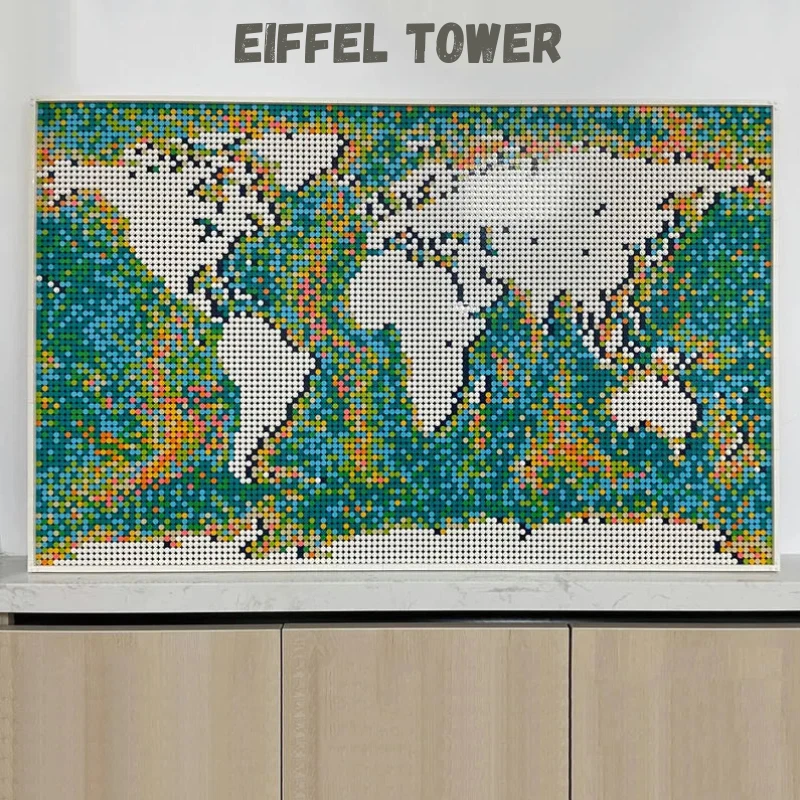 全新艺术世界地图 31203 件 11695 - 建筑砖玩具套装 - 墙面装饰 — 第 3/4 张图片