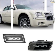 2 PCS White LED Side Marker Light, Clear Lens Front Turn Signal Indicator Blink