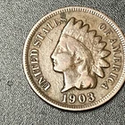 1903 Indian Head Small Cent Philadelphia Business Strike Circulated Ungraded