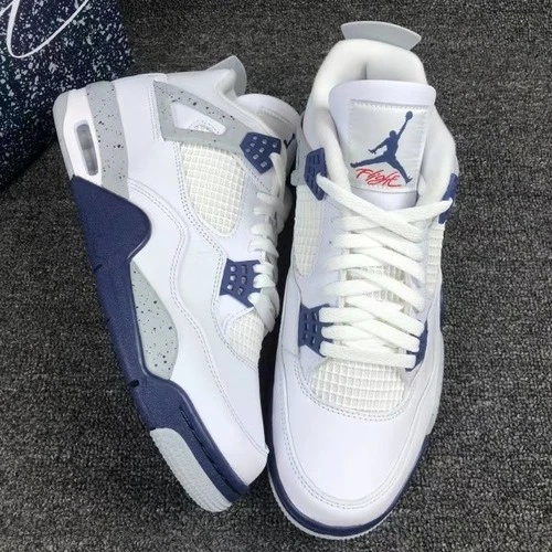 US Jordan Air Jordan 4 Retro "Midnight Navy" Mid Top Basketball Shoes For Man