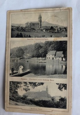 Postcard Bavaria; district of Lichtenfels Maintal, Vierzehnheiligen, Hausen, Castle Banz