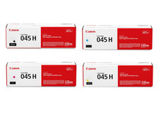 Canon 045H 4 Color Toner Set  Black Cyan Magenta Yellow  High Yield Cartridges