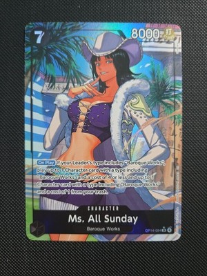 One Piece ~ Ms. All Sunday OP14-084 SR Alt Art ~ The Azure Sea's