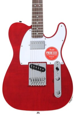 Squier Affinity Series Telecaster Electric Guitar - Crimson Red Transparent