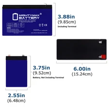 Mighty Max 12V 7AH GEL F1 Battery Replaces Rosslare AC-225 Control Unit - 2 Pack