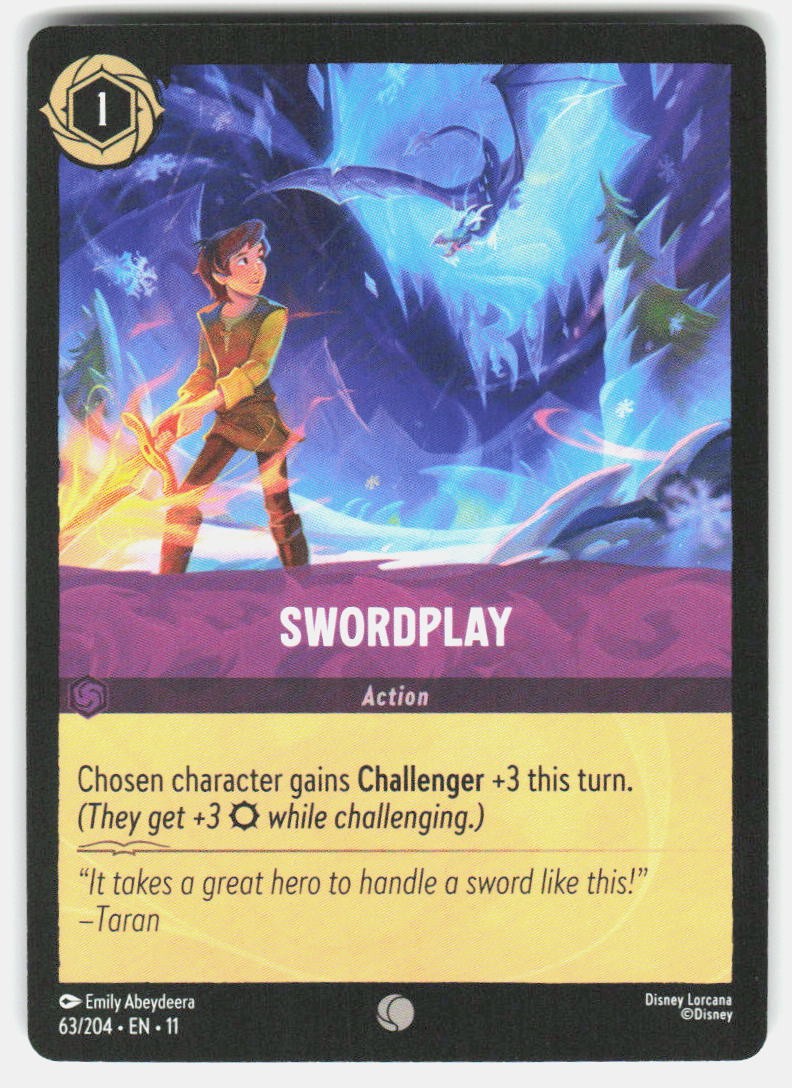 SWORDPLAY 63/204 COMMON WINTERSPELL LORCANA NM/M