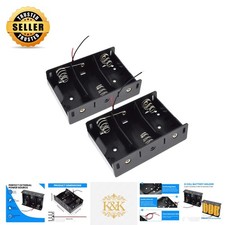 High-Quality 2-Pack 3-Slot D Cell Battery Cases - Ideal for Efficient Power