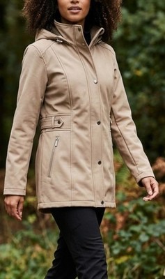 NEU! FRENCH CONNECTION Wasserabweisende Softshelljacke mit Kapuze Jacke L