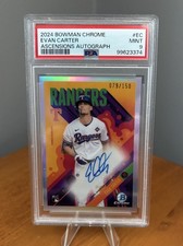 2024 Bowman Chrome Evan Carter Bowman Ascensions Auto #/150