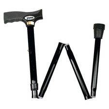 ProBasics Black Folding Cane For Men and Women, Adjustable Foldable