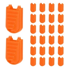 Zipper Pull Tabs Cord End Tips Shoelace End Clips - (30 Pack, Orange)