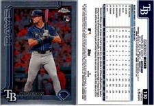 #130 Kameron Misner Tampa Bay Rays RC 2025 Topps Chrome