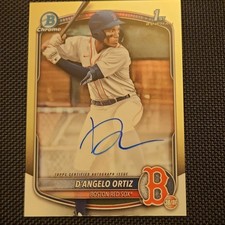 Topps 2025 Bowman Chrome D'Angelo Ortiz #CPA-DO Autografo Rookie Boston Red Sox