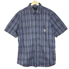 Carhartt Rugged Flex Lightweight Work Shirt Mens Medium Relaxed Fit Plaid