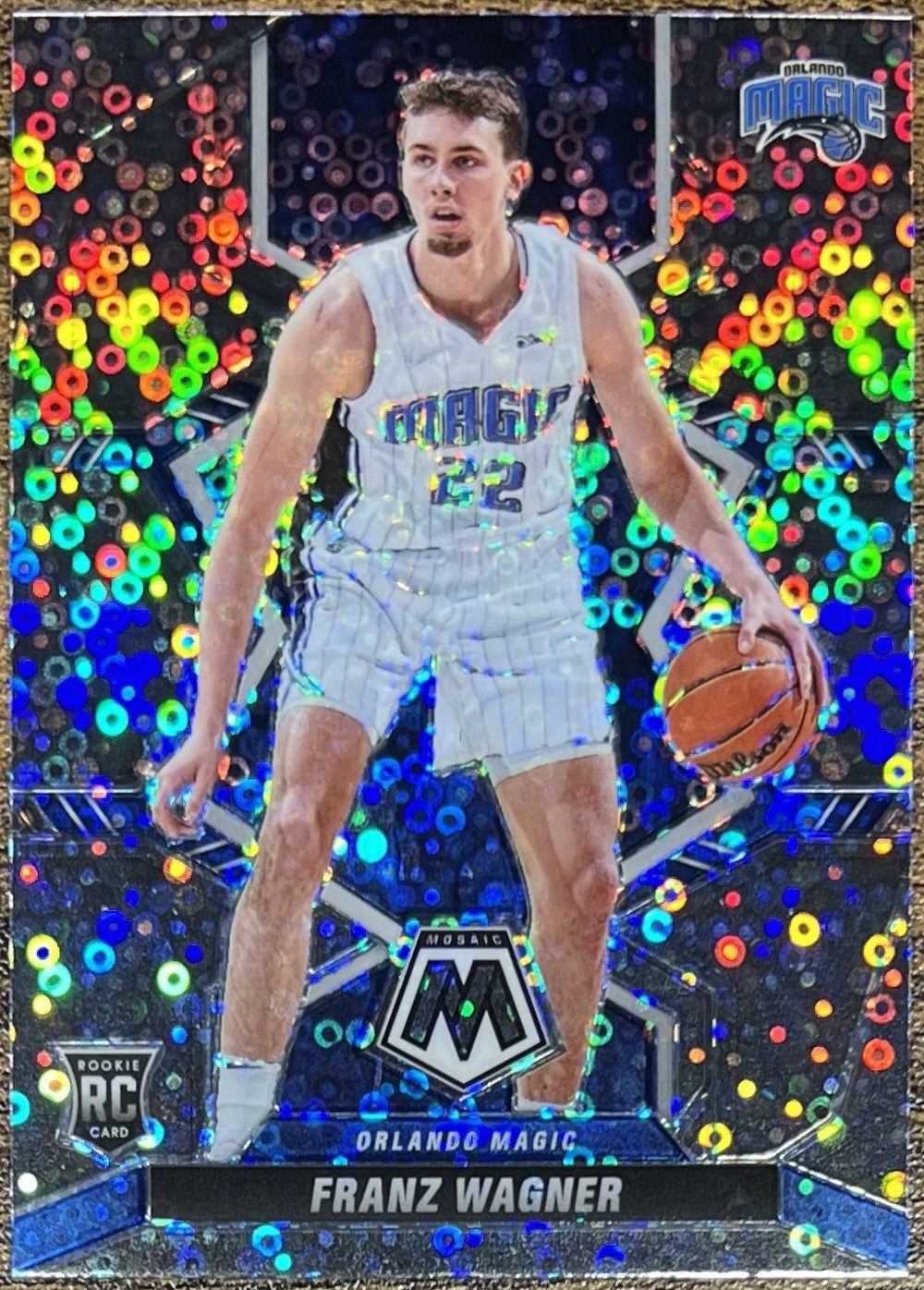 Franz Wagner 2021 Panini Mosaic Rookie Fast Break Disco Variation #220 Magic