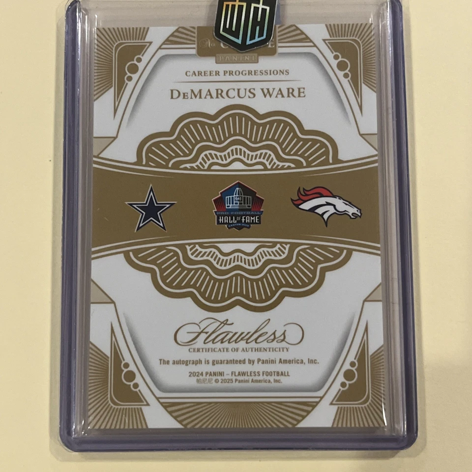 2024 Panini Flawless - DEMARCUS WARE COWBOYS BRONCOS 20/25 SWEET AUTO !! - Image 4 of 4