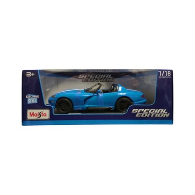 Maisto Special Edition 1/18 Scale Die Cast Metal, Dodge Viper RT/10, Blue