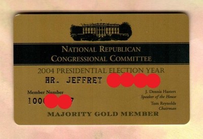 NATIONAL REPUBLICAN CONGRESSIONAL COMMITTEE ( 2004 ) Majority Gold Member Card