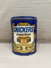 Vintage Antique Mars Snickers Candy Bar Metal Tin Can 32 Oz