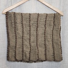 Casual Infinity Scarf 15"x26" Brown Boho Texture Sheer Lightweight Country