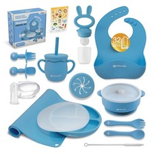 Silicone Baby Feeding Set - Infant Tableware for First Foods Baby, Led Wean...